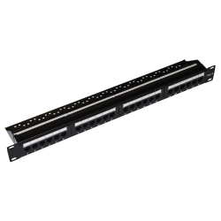 Link PANNELLO PATCH 19" NON SCHERMATO UTP 24 PORTE 8 POLI RJ45 PER RETI CAT.6 NERO (LKP624U)